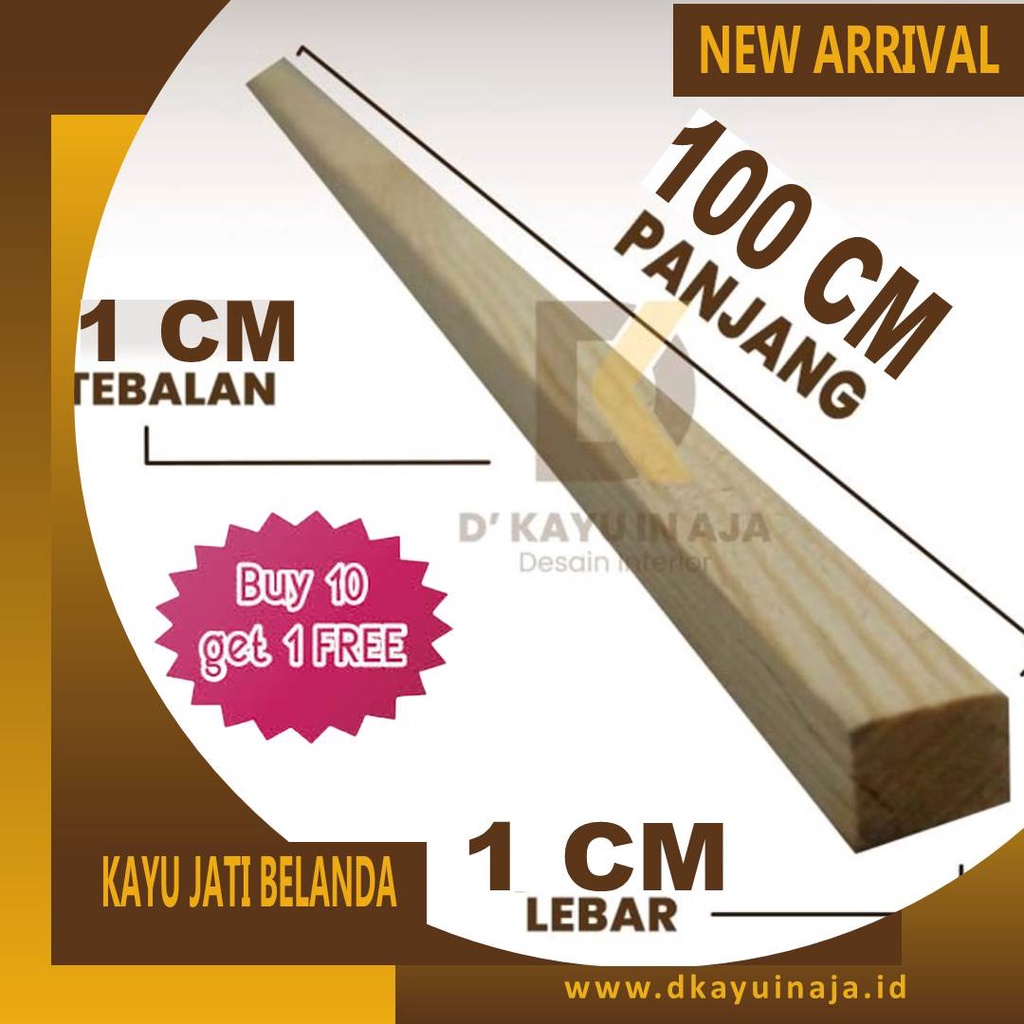 Kayu Palet Jati Belanda 1x1x100cm Jati Belanda kayu pinus Kayu Jati Belanda Papan Kayu Papan Jati Be