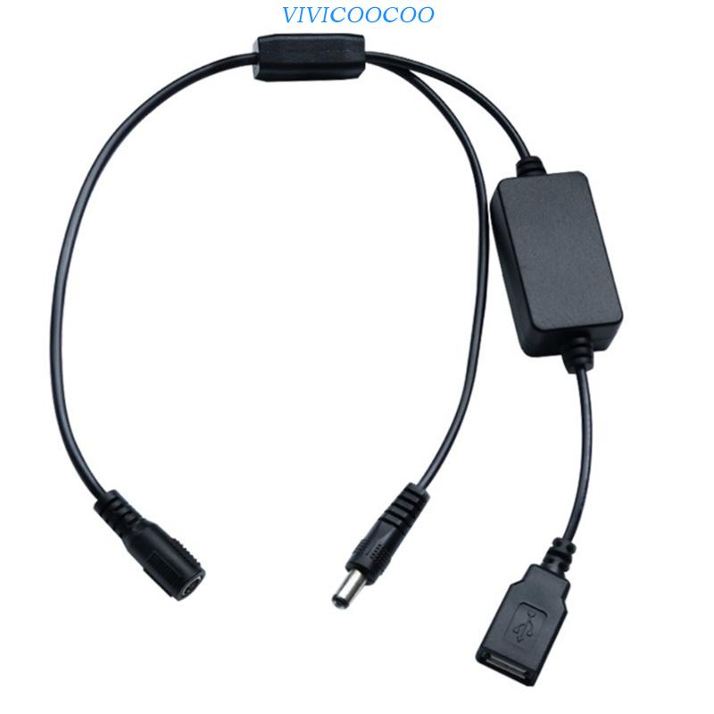 Vivi 12V DC 5.5x2.1mm Female to 5.5x2.1mm 12V USB 5V Kabel Pengisian Daya Untuk Router Kamera Speaker Perangkat 12V 5V Apa Saja