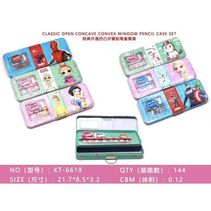 

pencil case kaleng isi kode 6619 satuan -ZiLOngSell