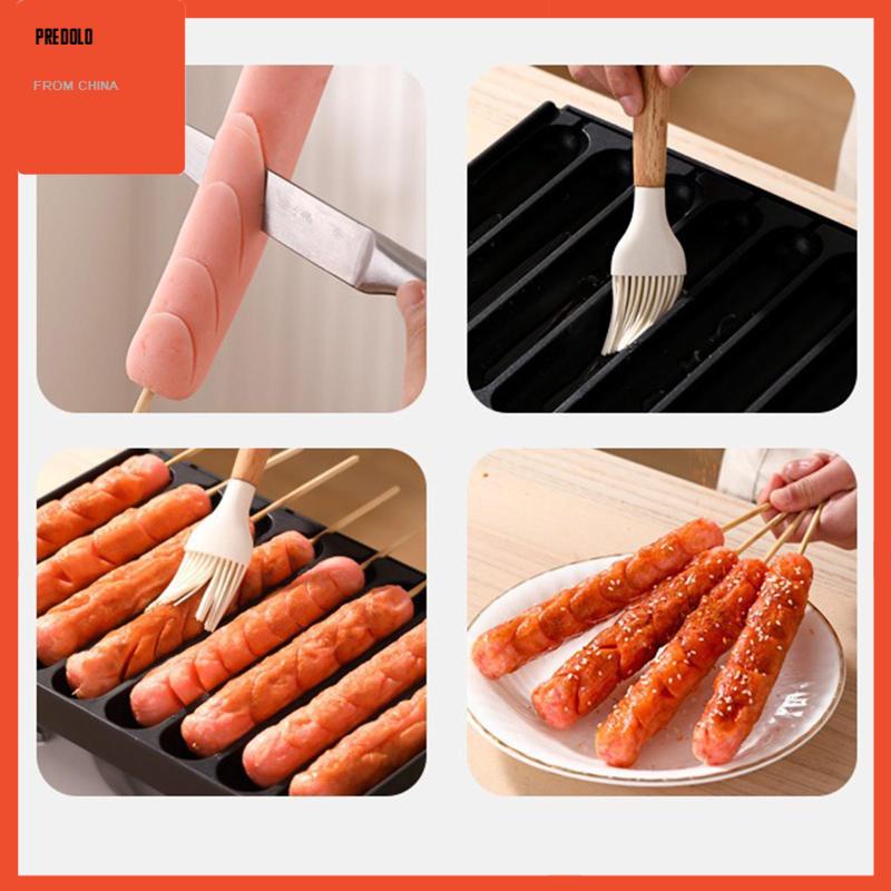 [Predolo] Panggangan Sosis Cooker Nonstick Rectangle Grill Pan Untuk Memasak Di Luar Ruangan