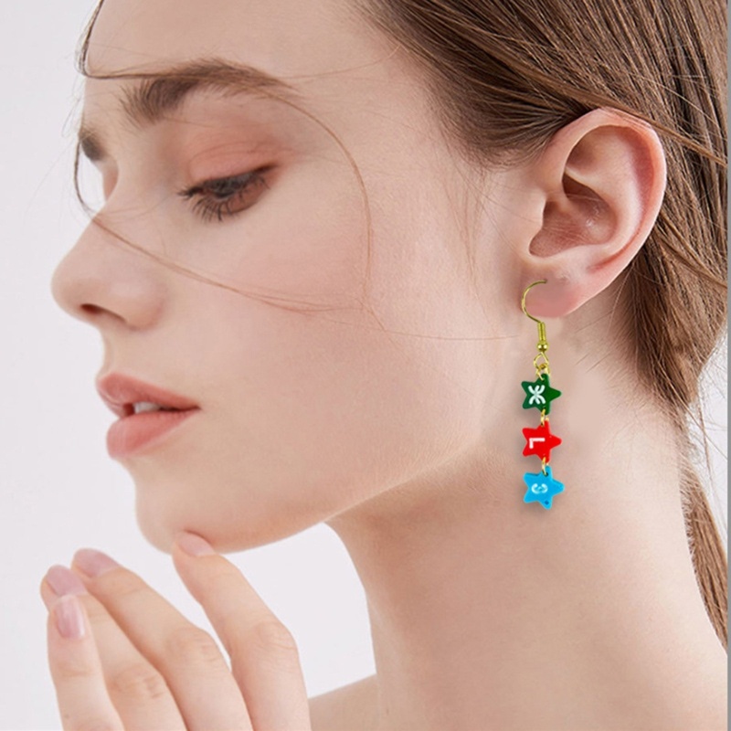 Siy Mini Huruf Bintang Cetakan Silikon Epoxy Resin Cetakan DIY Gantungan Kunci Perhiasan Liontin Alat Kerajinan Membuat Perlengkapan Antilengket