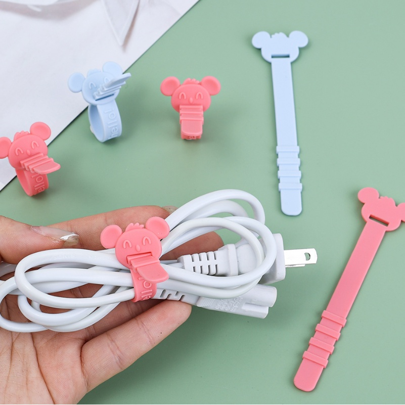 Kreatif Kartun Wajah Tersenyum Gaya Pelindung Kabel Penggulung Kawat/Jalur Data USB Charging Cord Cover Pelindung Earphone Cables Organizer