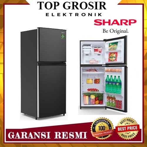 LEMARI ES 2 PINTU SHARP SJ-236MN-HS KULKAS SHARP SJ 236 MN HS