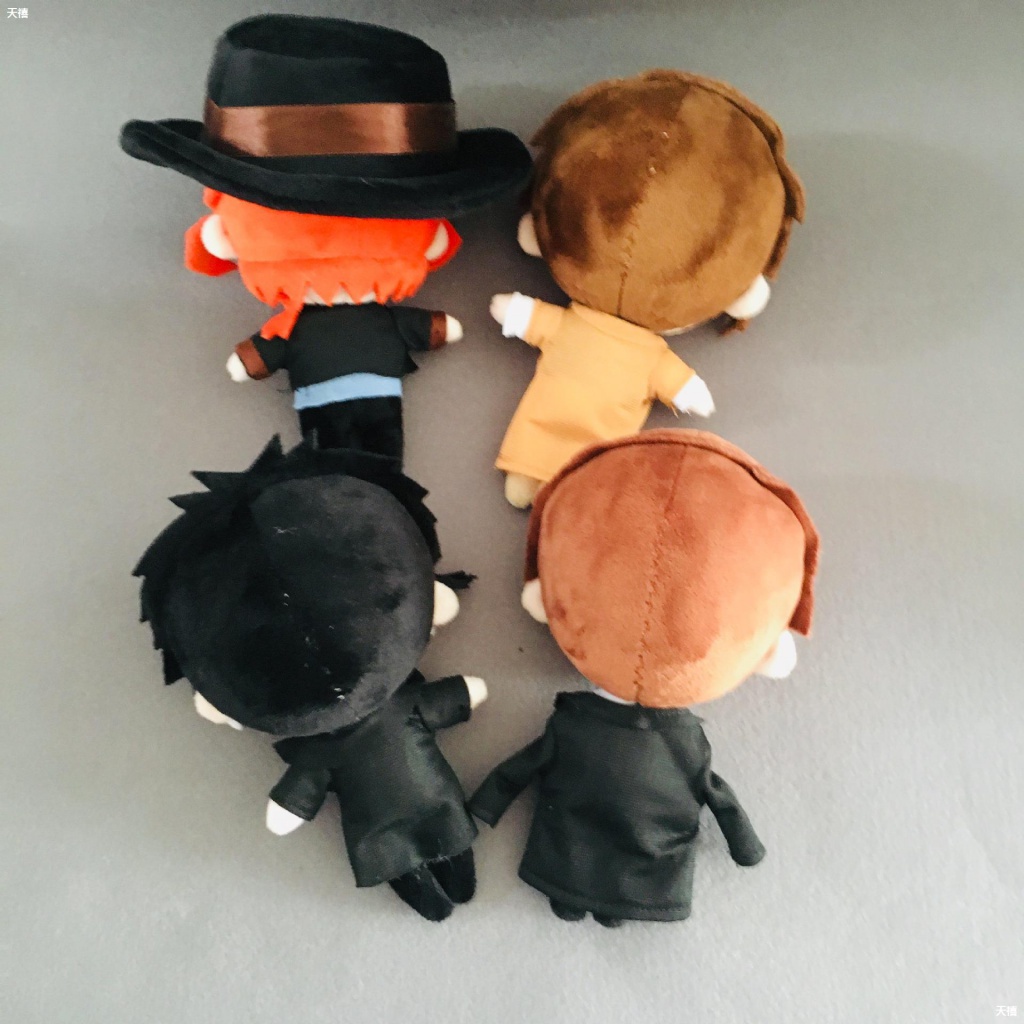 20cm Anime Bungo Stray Dogs Edogawa Rampo Boneka Plush Dazai Osamu Nakahara Chuuya Nakajima Atsushi Boneka Plushie Mainan Boneka