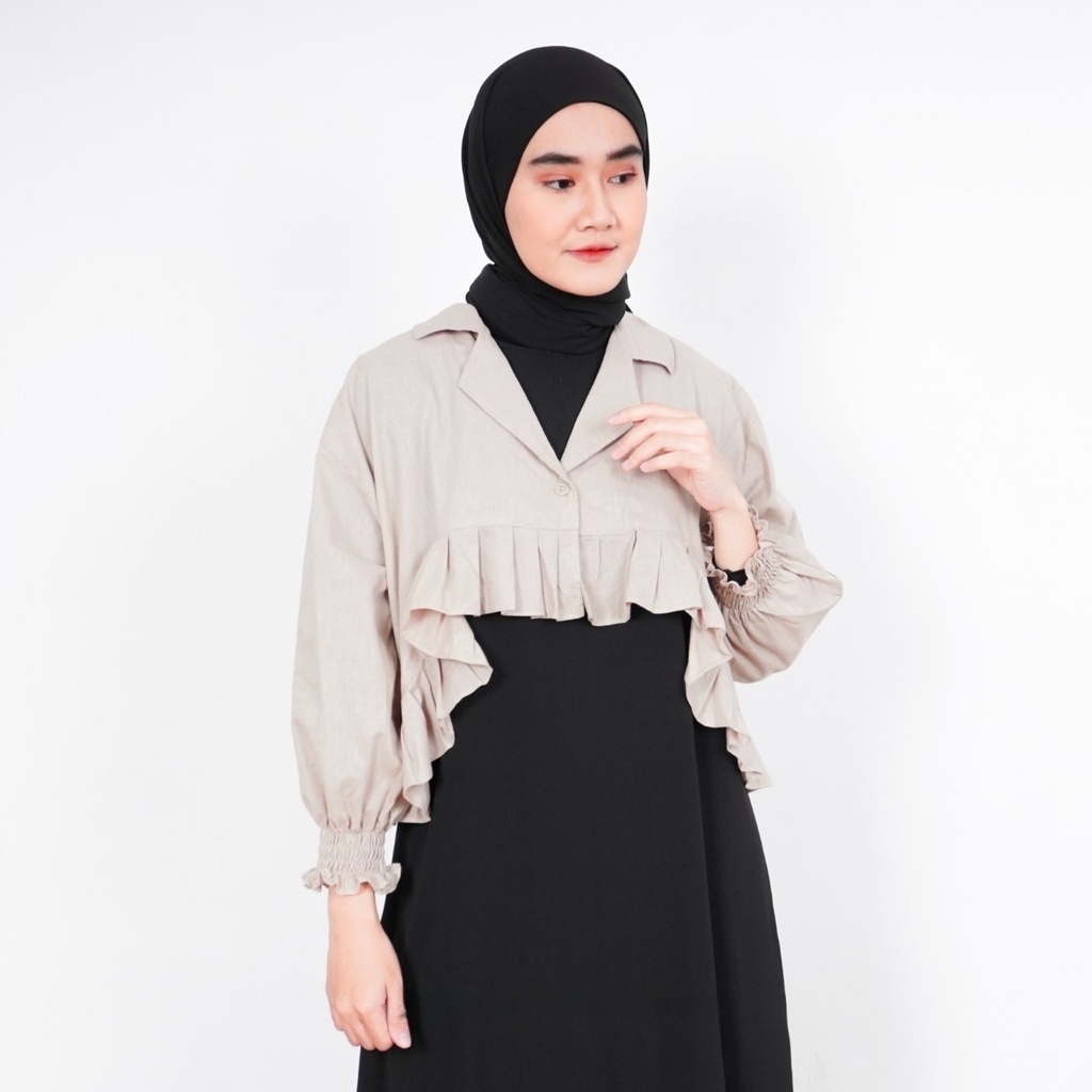 VEXIOS - ZRX OOTD WANITA BLAZER AMOR / ADLEY BLAZER / Fashion Wanita Hijab Style / Blazer Polos Form