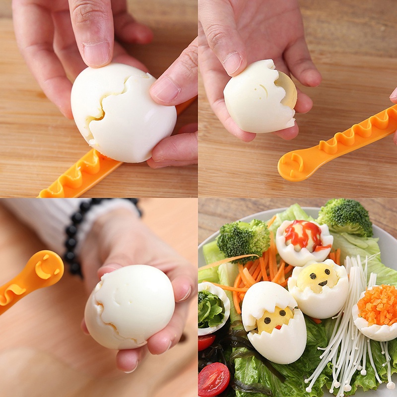2 Pcs/set Rumah Tangga Fancy Cut Masak Telur Pemotong Telur Rebus Kreatif Alat Masak Ukiran Cetakan Dapur Gadget Aksesoris