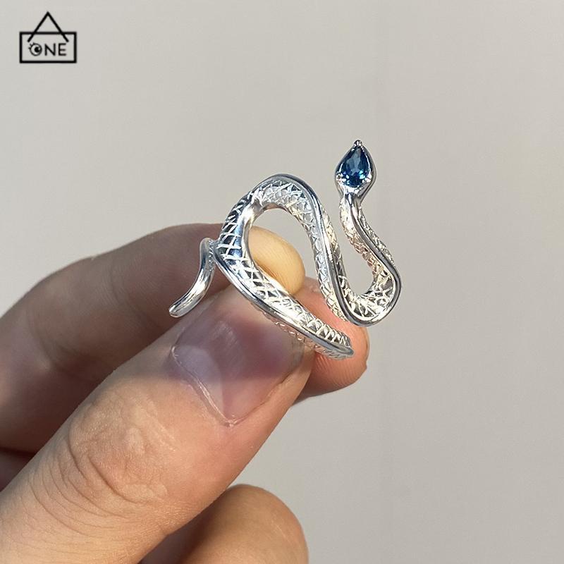 COD❤️Cincin Snake Ornament Punk Gaya Bentuk Untuk Ring Fashion-A.one