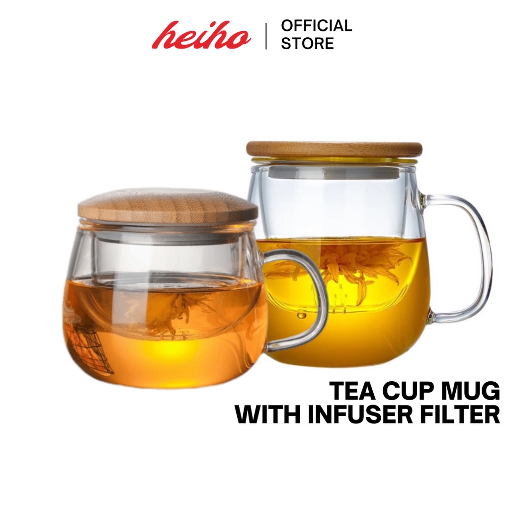 Gelas Cangkir Teh Tea Cup Mug with Infuser Filter