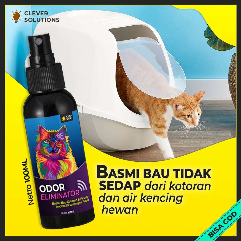 Penghilang Bau Pesing Kandang ODOR ELIMINATOR Pipis Urine BAB Hewan Kelinci Kucing Anabul Pewangi Kandang - 100 ML