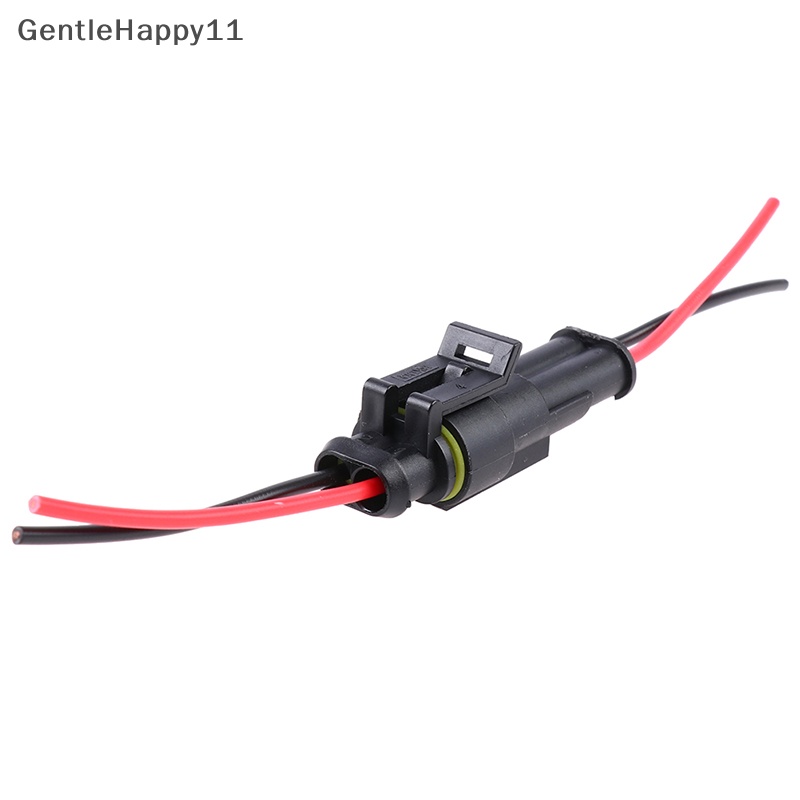 Gentlehappy 2Pin Konektor Kawat Listrik Sealed Waterproof Plug Konektor Otomatis Dengan id Kabel