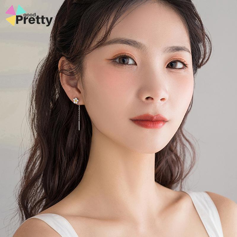 Pure silver elk candle earchain simple lovely earrings Girl Jewelry Gift S925 - PD