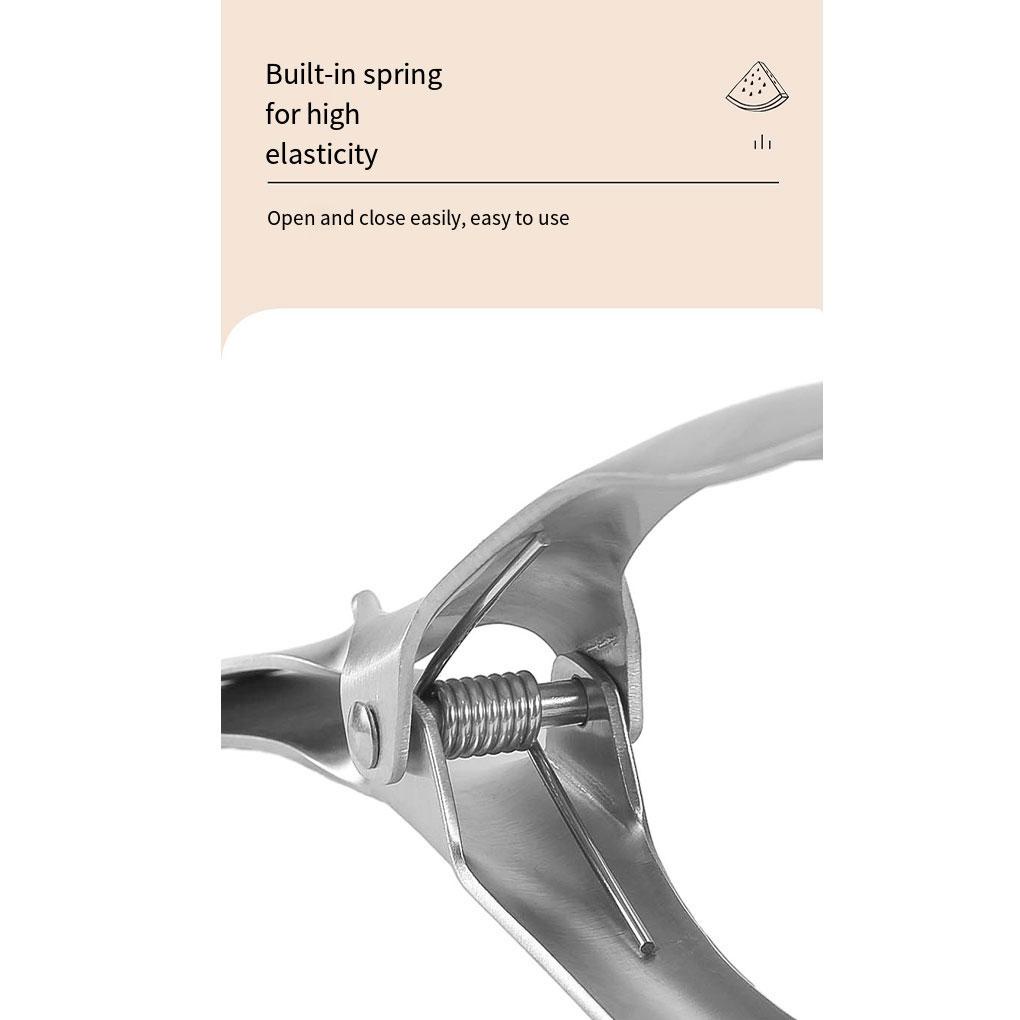 Alat Pembuka Durian Jepit Manual Semangka Shelling Grip Tang Ergonomis Halus Stainless Steel Untuk Hadiah Toko Buah