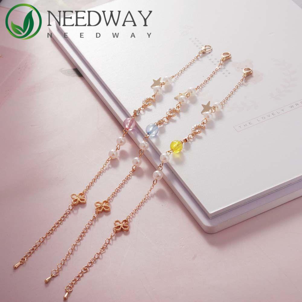 Needway   Gelang Bulan Bintang Temperamen Manis Trendi Untuk Perhiasan Fashion Bunga Perempuan Minimalis Gadis Zirkon Gaya Korea Bracelet