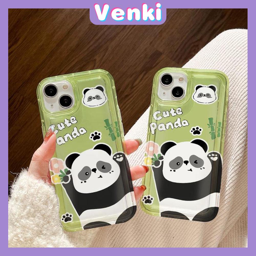 VENKI - For iPhone 11 Case Clear Phone Case TPU Soft Case Airbag Shockproof Protection Camera Cute Flower Photo Panda Compatible with iPhone 14 13 Pro Max iPhone 12 Pro Max XR XS 7