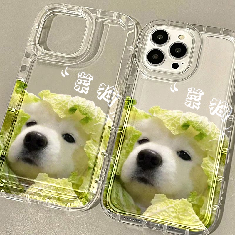 IPHONE Case Anjing Sayur Lucu Kompatibel Untuk Iphone7Plus8Plus6Plus11 14 13 12 Pro MAX XR X XS MAX SE Airbag Shockproof Cover