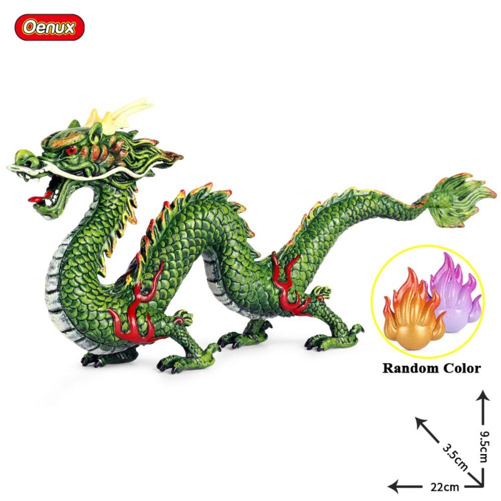 Lanfy Mainan Edukasi Action Figure Dinosaurus Untuk Anak Patung Naga Simulasi Naga Mainan PVC Naga Model Hewan Naga Cina Naga