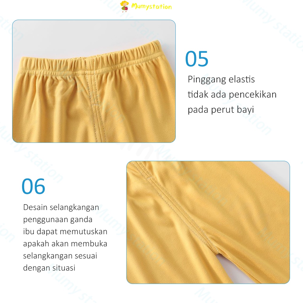 Mumystation Setelan Baju Tidur Anak perempuan laki-laki/ Piyama Anak Cotton Unisex Lengan Panjang