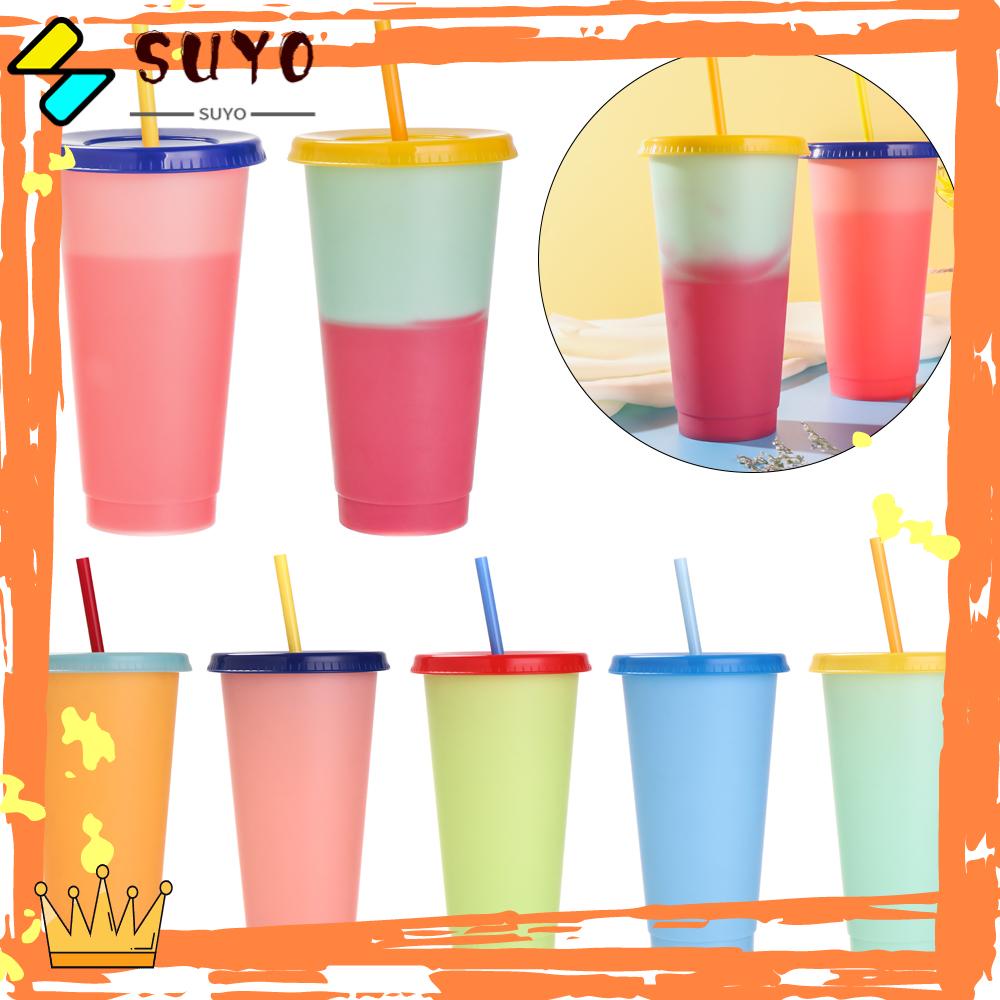 Suyo Drink Ware Fashion Berubah Warna Suhu Gelas Plastik