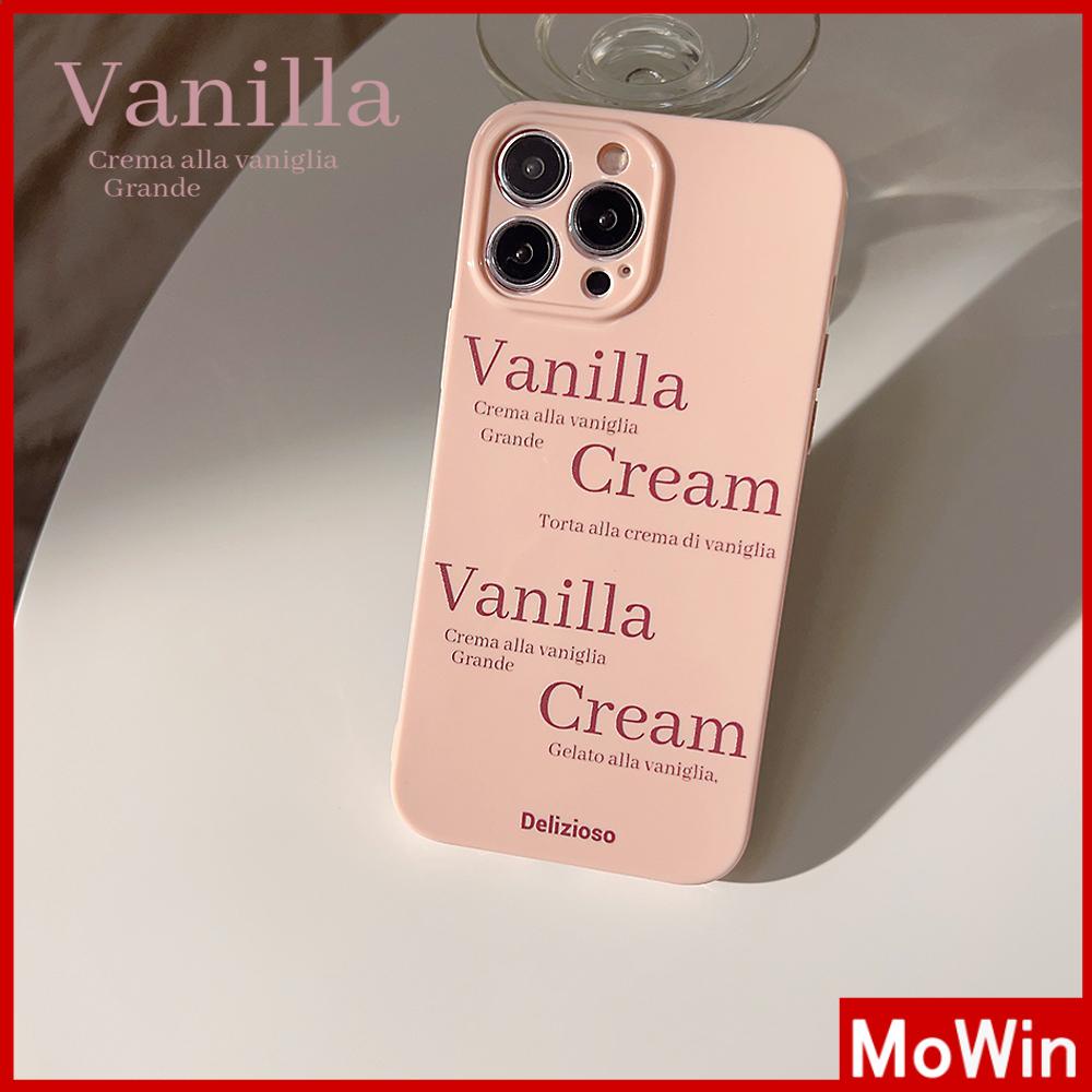 Case iPhone 14 Pro Max iPhone Case Cream Glossy Soft Case TPU Shockproof Kamera Case Perlindungan Huruf Merah Muda Kompatibel dengan iPhone 13 Pro max 12 Pro Max 11 xr xs max 7Plus 8Plus