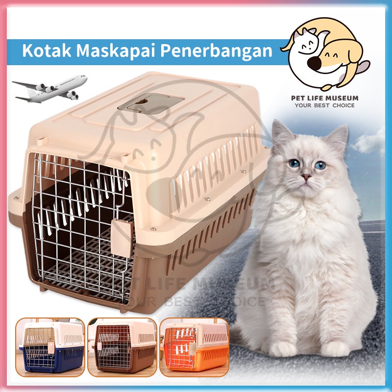 kotak udara kucing untuk hewan peliharaan bisa untuk bagasi pesawat  Kandang Anjing Kelinci Tas Trav