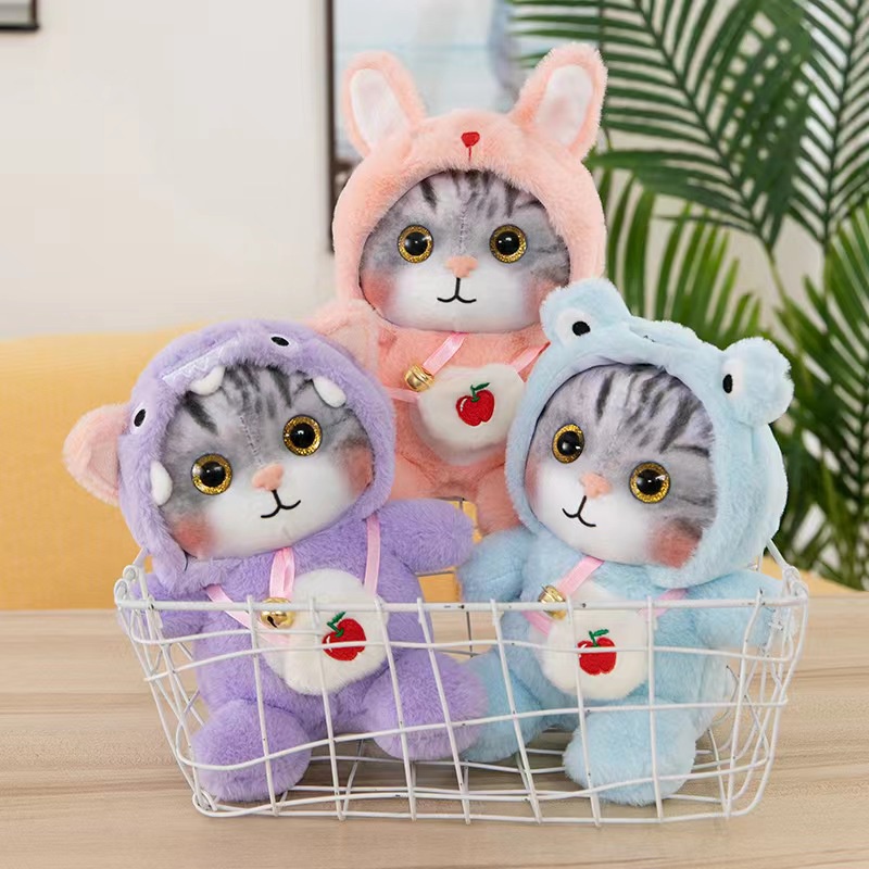 Boneka Kucing Lucu Berbulu Pendek Dan Mewah, Ideal Untuk Kenyamanan Dan Menyenangkan Anak-Anak