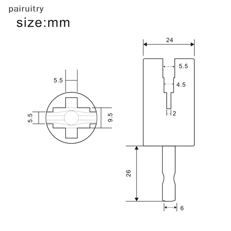 Prt 2pcs Electric String Winder Head Alat Ganti Akord Gitar Untuk Gitar Ukulele Banjos Mandolins PRT