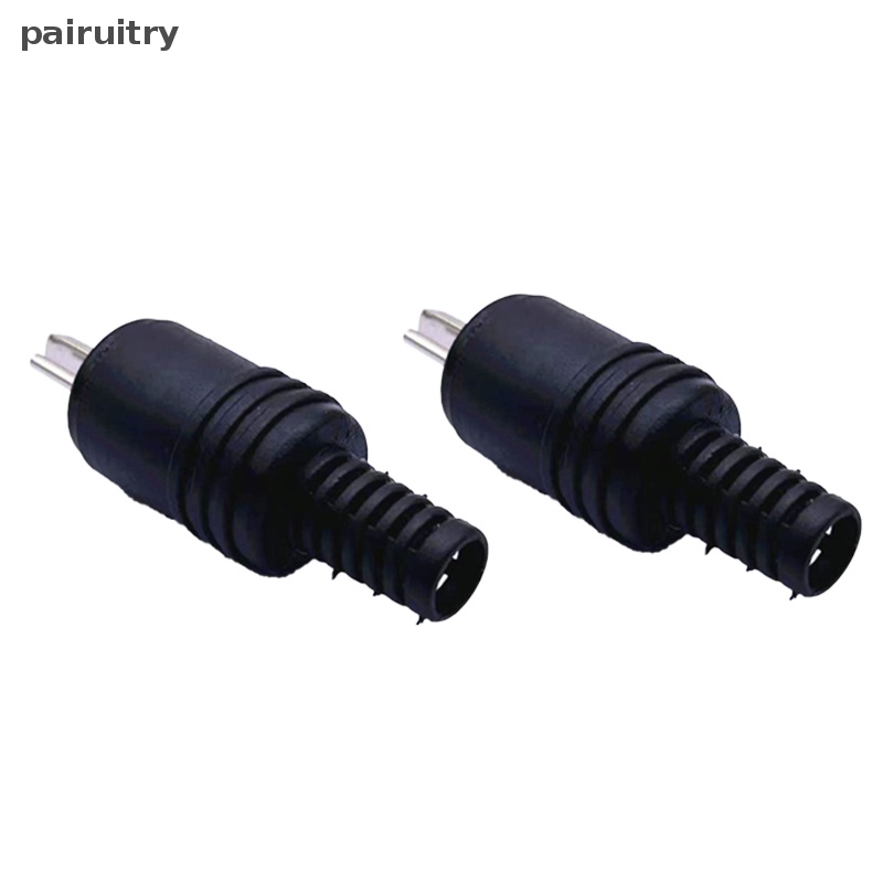 Prt 2PCS Alat Speaker Pria Power Signal Audio Hitam Adaptor 2pin Konektor PRT