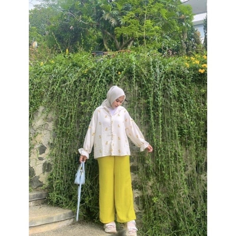 BEFAST - ZRD OOTD WANITA YAYA / JISOO TOP BLOUSE FLOWER / Blouse Wanita Casual / Atasan Lengan Panjang Wanita / Fashion Kekinian Remaja ABG Trendy / Blouse Formal / Outfit Daily Wanita Kerja