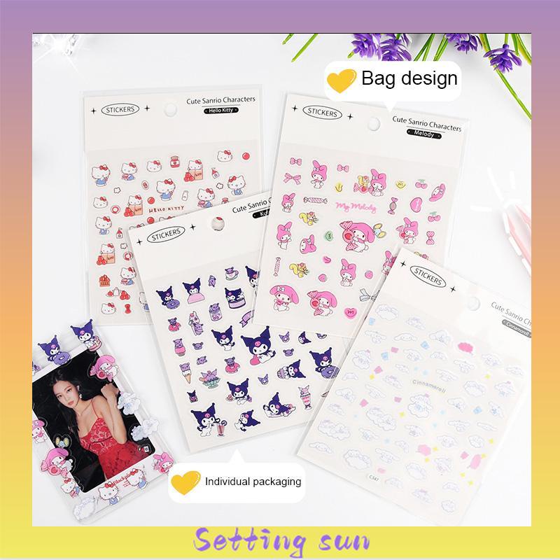 Stiker Kartun Karakter Sanrio Kuromi Melody DIY Lucu Stiker Untuk Dekorasi TN