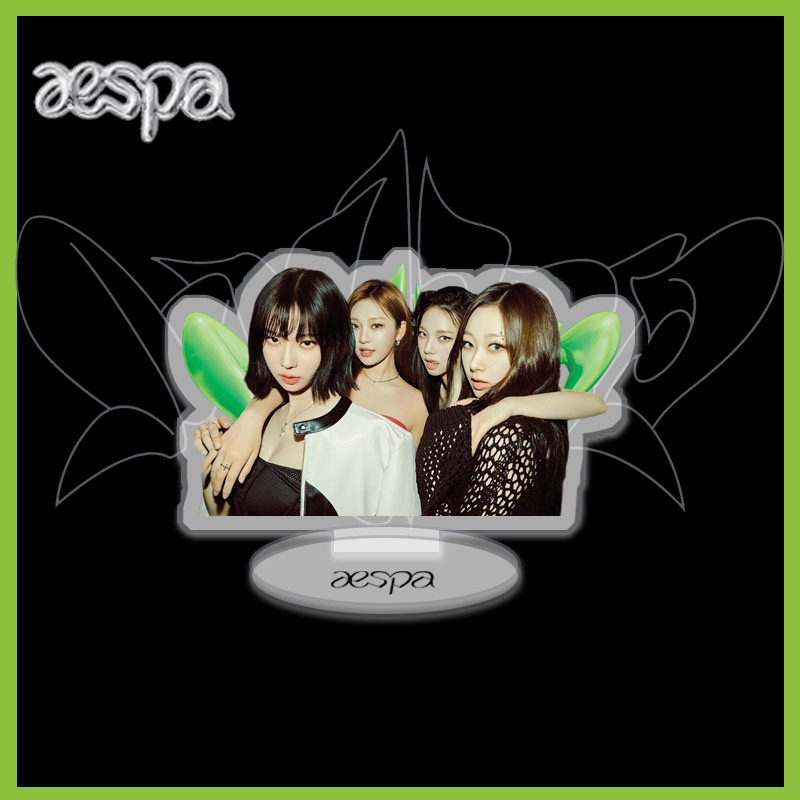 1pc AESPA New Album MY WORLD Akrilik Stop Sign Berdiri NINGNING KARINA WINTER GISELLE