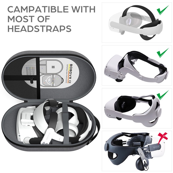 BOBOVR C2 Carrying Case - Compatible for Oculus Quest 2 &amp; Pico 4