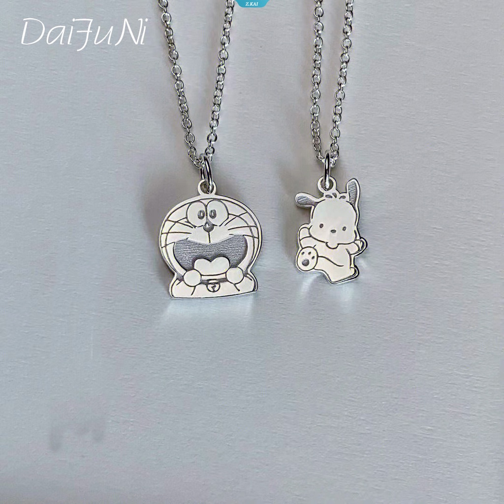 Bandai Tinker Bell Kalung Happy Doraemon Series Anime Peripheral Pendant Pasangan Lucu Kreatif Kartun Perhiasan [ZK]