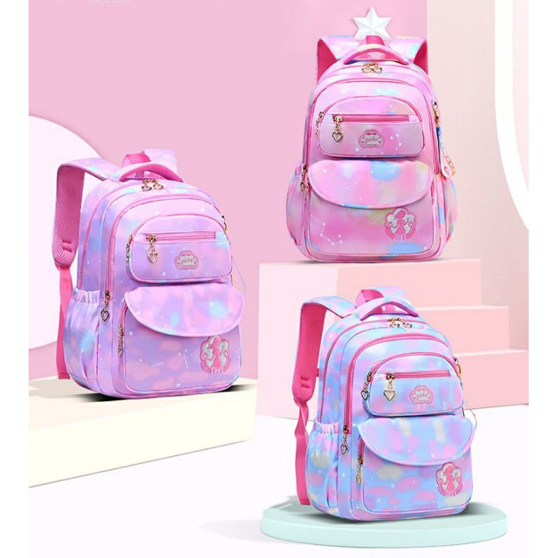 Tas Ransel Anak Sekolah SD Perempuan (polkadot)