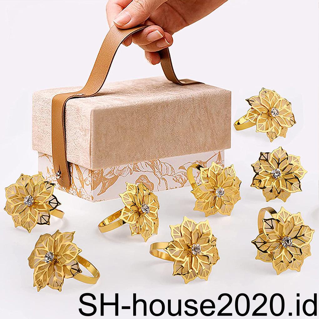 6x Napkin Ring Paper Clip Dekorasi Meja Tahan Lama Pengerjaan Halus Perlengkapan Rumah Dekorasi Hias Manis Hadiah Hotel