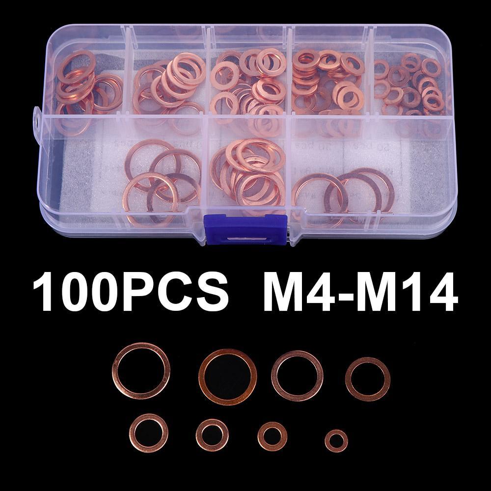 Augustina Copper Washer Copper Untuk Colokan Getah Aneka Kit Dengan Box Filler Piece Spacer Sealing Nut And Bolt Set