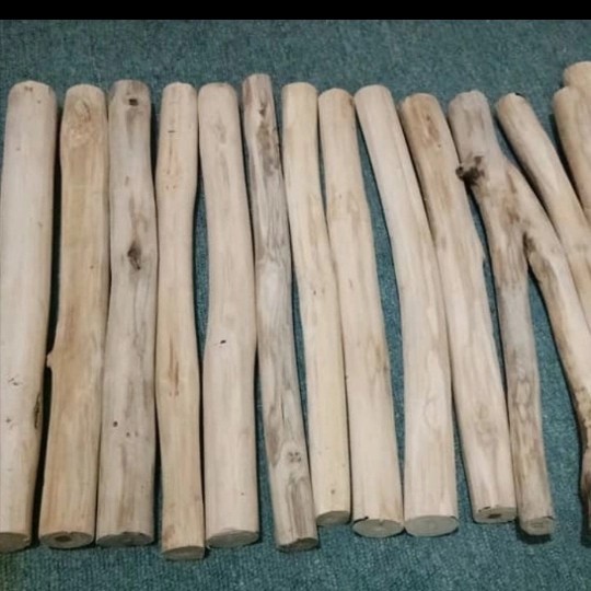 ranting kayu jati murah - bahan kerajinan - ranting macrame 5 cm
