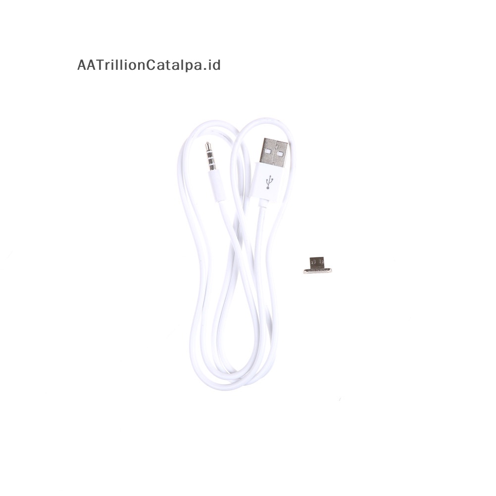 Aatrillioncatalpa 3.3FT 3.5mm AUX Audio Plug Jack Ke USB 2.0 Male Charge Cable Cord Untuk MP3 ID