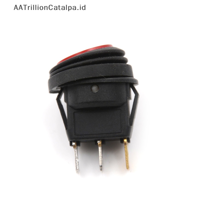 Aatrillioncatalpa Saklar Rocker Switch On /Off Bulat Anti Air Mobil Auto Boat SPST Marine 12V ID