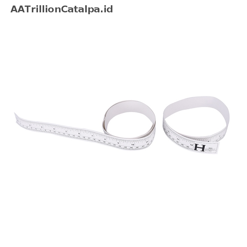 Aatrillioncatalpa 45/90cm Vinyl Metric Measure DIY Self Adhesive Measuring Tape Lembut Penggaris Stiker ID