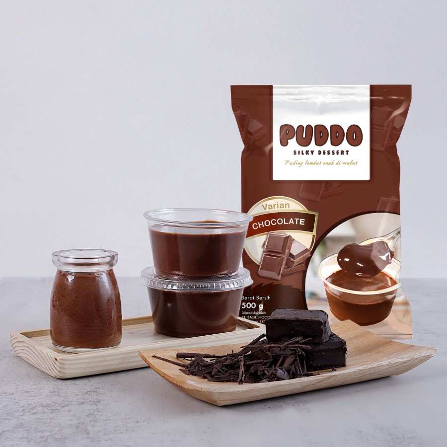 

PUDDO Chocolate Gum 500 gram Serbuk Pudding Silky Desert / Bubuk Puding Jelly Instan Cokelat Coklat