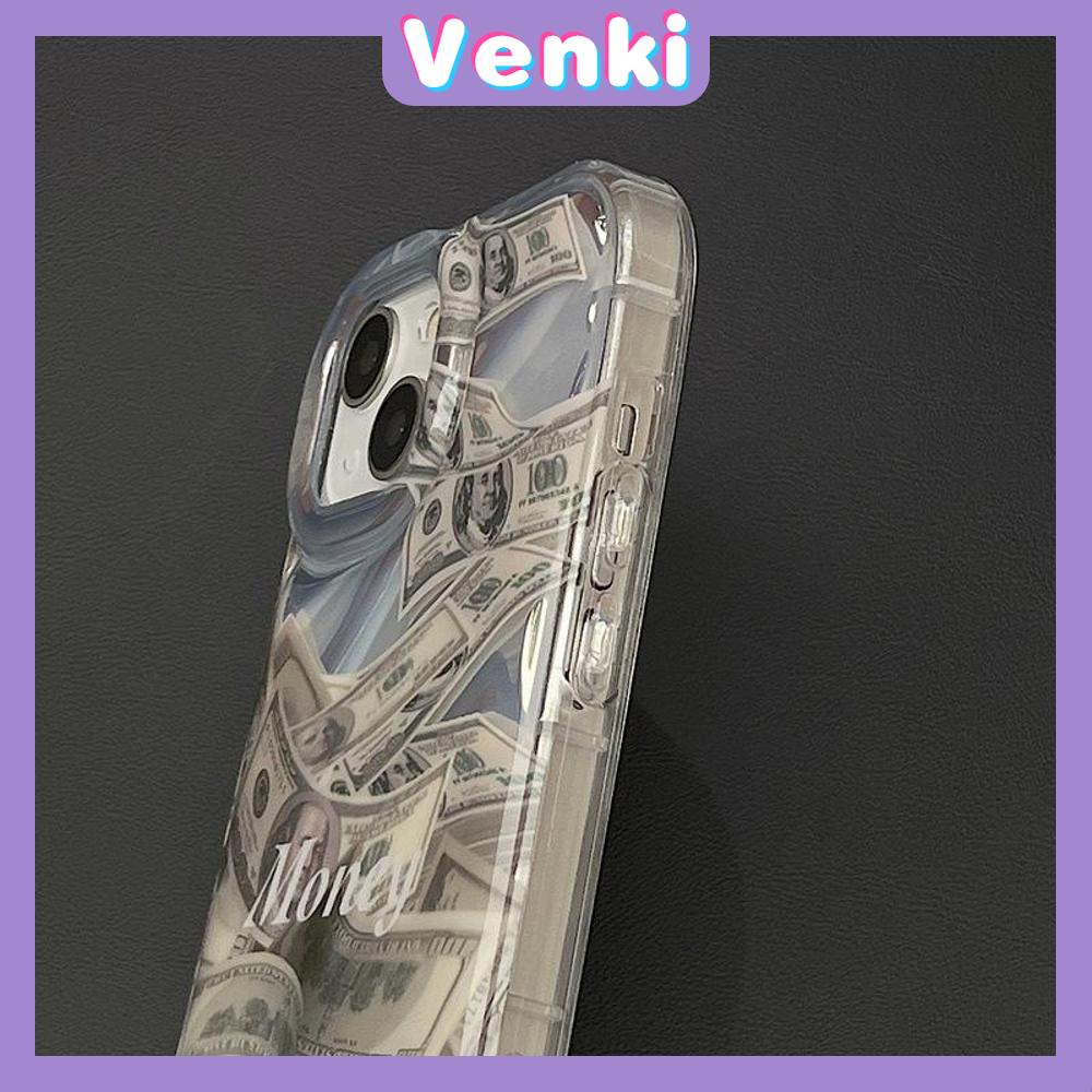 VENKI - Untuk iPhone 11 iPhone Case Laser Reflektif Bening Phone Case TPU Soft Shockproof Airbag Phone Case Grafiti Sederhana Bahasa Inggris Kompatibel dengan iPhone 14 13 Pro max 12 Pro Max XR