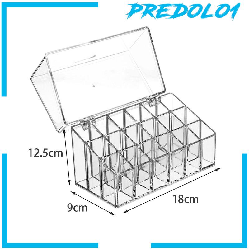 [Predolo1] Tempat Lipstik 18sekat Kotak Penyimpanan Bening Holder Organizer