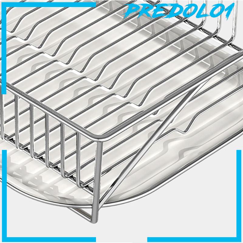 [Predolo1] Dish Drainer Shelf Organizer Holder Cangkir Rak Piring Tempat Sendok Piring Kamar Mandi