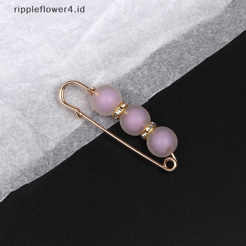 {rippleflower4.id} Kancing Bros Mutiara Warna-Warni Snap Pengikat Rok Pin Adjustable Bertabur Berlian Pin Pinggang Dekoratif Tombol~