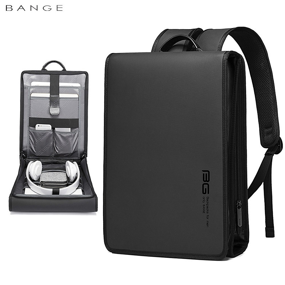 AKN88 -BANGE BG-7252 Slim Shell Design Tas Ransel Pria Casual Laptop Backpack