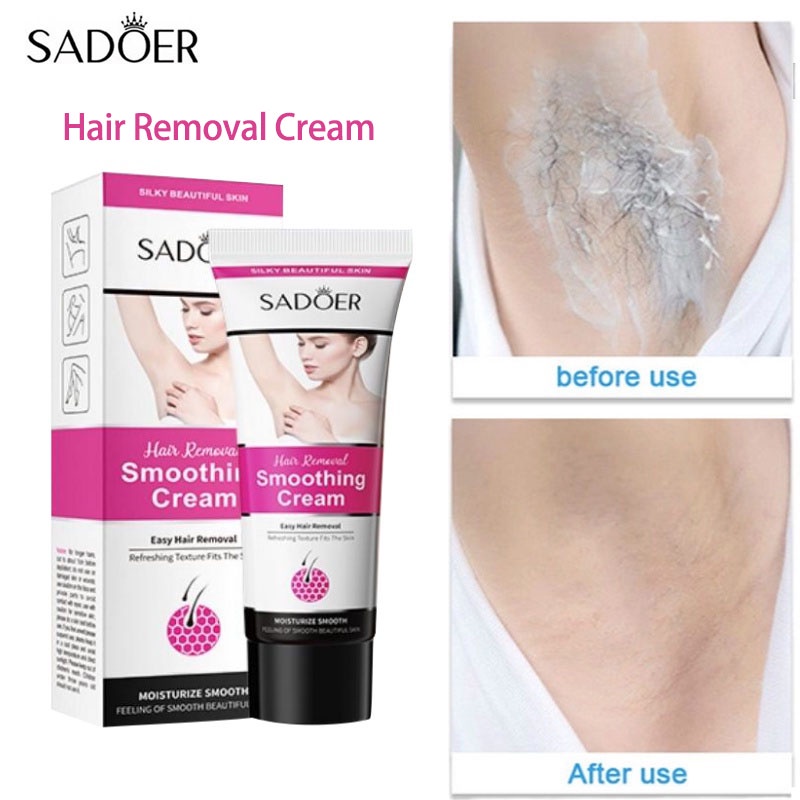 SADOER Hair Removal Cream Penghilang Bulu Permanen Krim Perontok Bulu Untuk ketiak Miss v Kaki Kemaluan Wanita Aman dan Efektif-50Gr