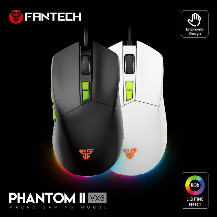 Fantech PHANTOM II VX6 Gaming Mouse Wired Macro 7D