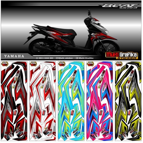 Striping Decal Stiker BEAT STREET ESP Deluxe    Stikker Variasi Aksesoris Emblem Motor  Steriping Se