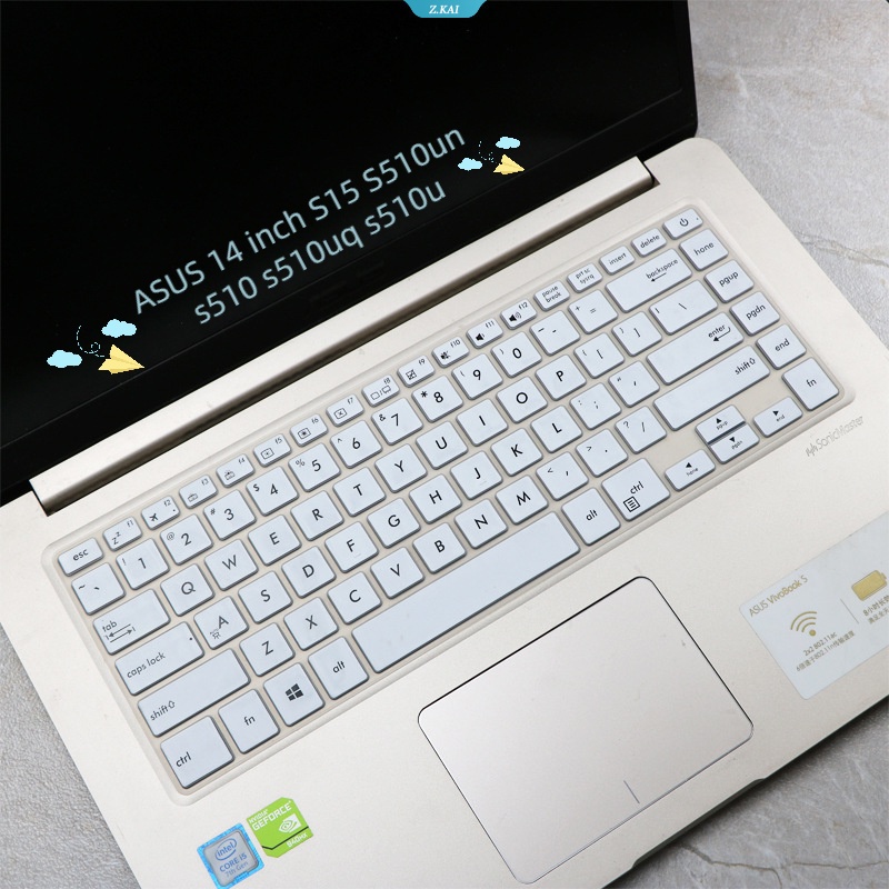 Cover Keyboard Laptop Untuk Model ASUS 14inch S15 S510un S510 S510uq S510u Removable Washable Pelindung Keyboard Anti Air Dan Debu [ZK]