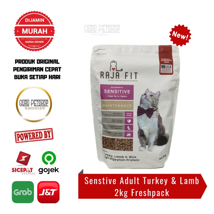 Raja Fit Sensitive Maintenance Digestion 2kg Makanan Kucing Rajafit